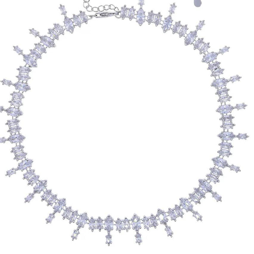 Zircon simple choker necklace