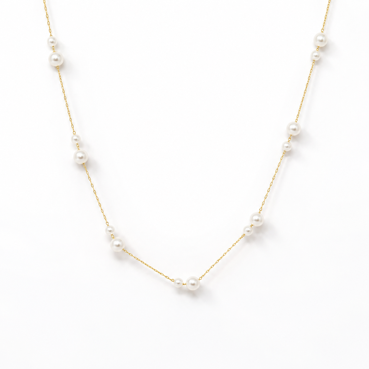 Lovely Lady Dainty Pearl Necklace