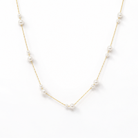 Lovely Lady Dainty Pearl Necklace