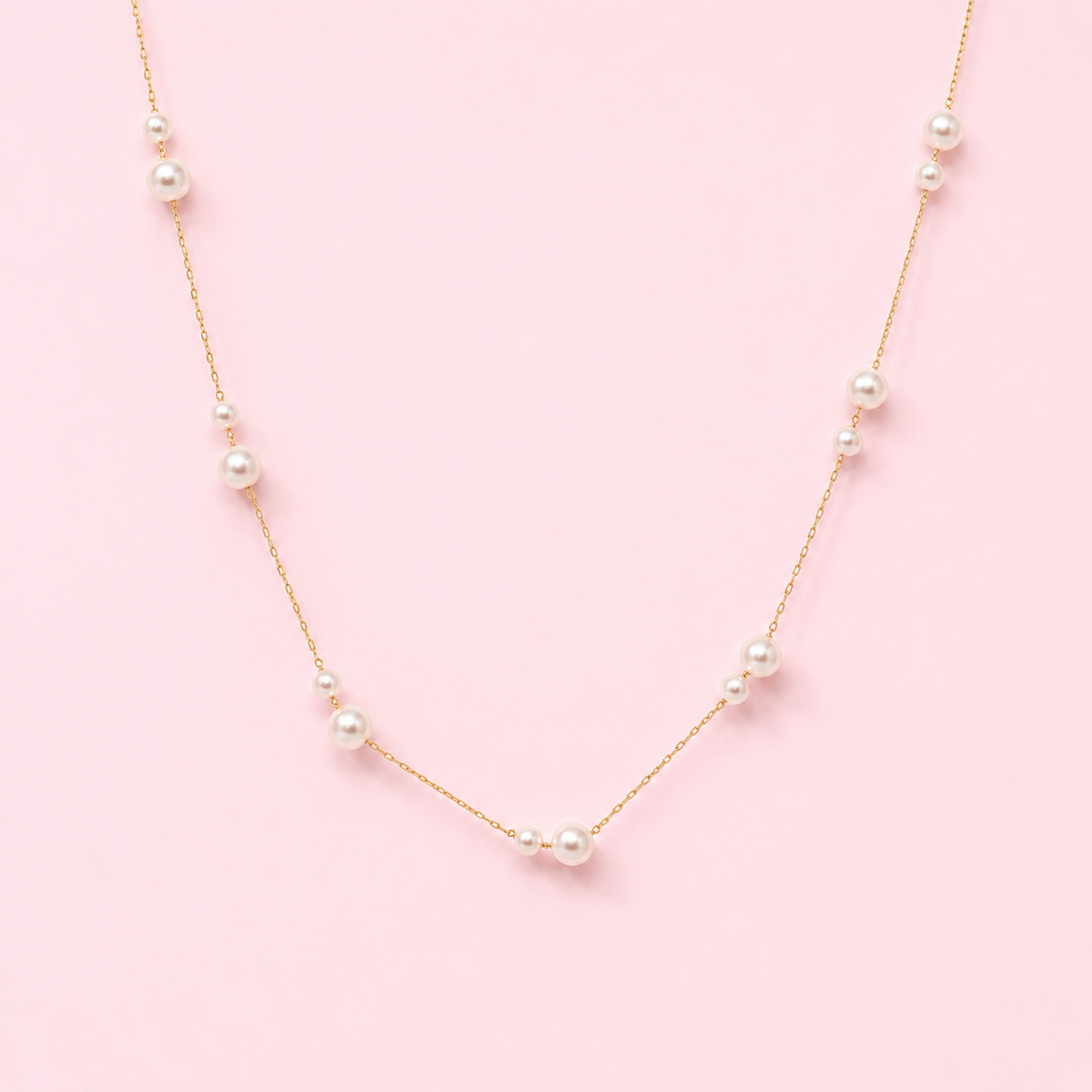 Lovely Lady Dainty Pearl Necklace