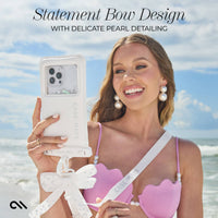 Ivory Pearl Bow Waterproof Floating Pouch