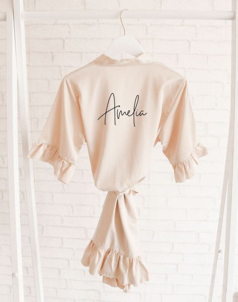 Personalized Girls Ruffle Robe