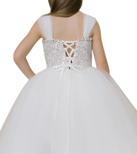 Crystal Bodice Flower Girl Gown