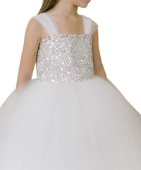 Crystal Bodice Flower Girl Gown
