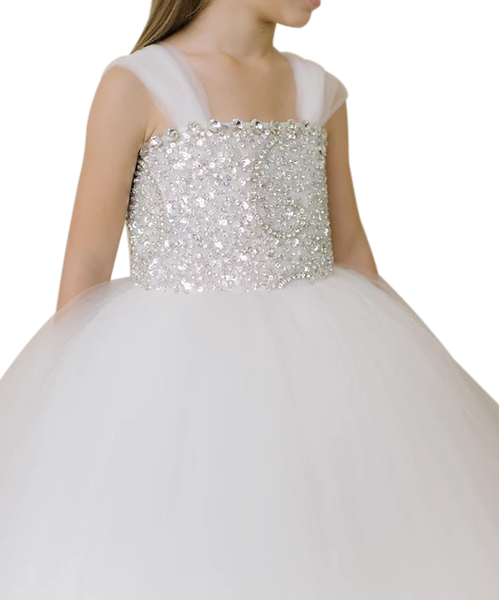 Crystal Bodice Flower Girl Gown