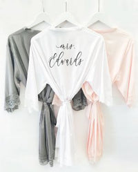 Personalized Satin & Lace Robes
