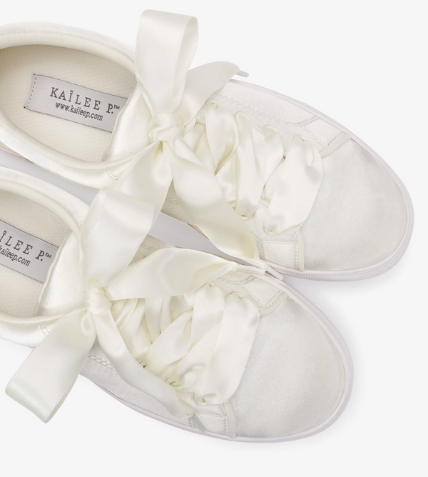 Kailee P Lucy - Satin Wedding Platform Sneakers
