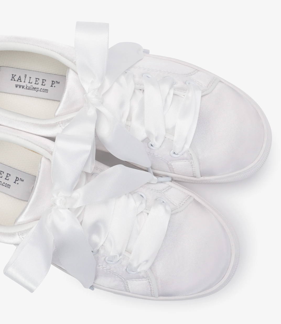 Kailee P Lucy - Satin Wedding Platform Sneakers