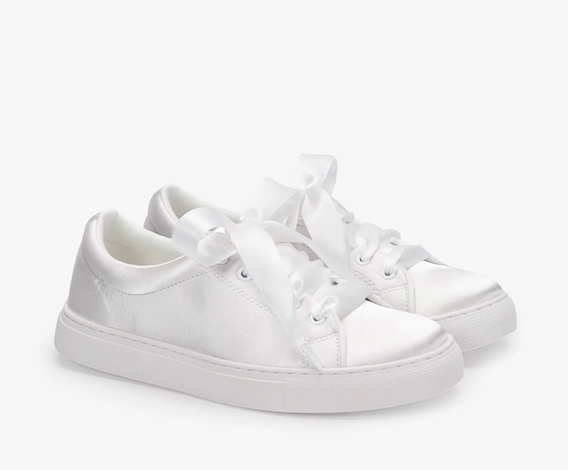 Kailee P Lucy - Satin Wedding Platform Sneakers