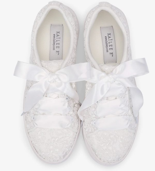 Kailee P Gia - Crotchet Wedding Platform Sneakers