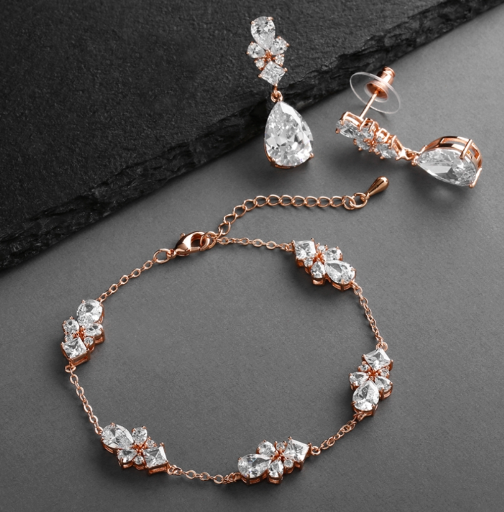 Rose Gold Floral Set