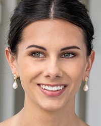 Gold & Pearl Drop Earrings