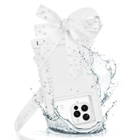 Ivory Pearl Bow Waterproof Floating Pouch