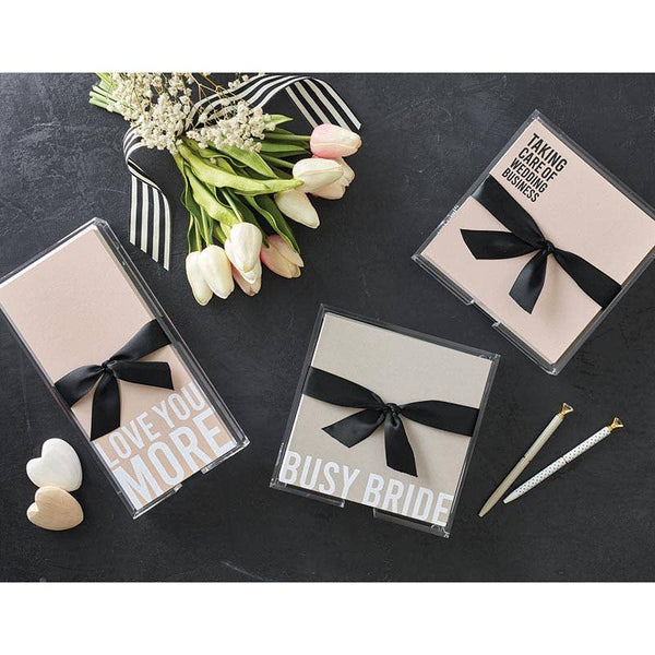 Notepaper in Acrylic Tray - Taking Care of Wedding Business