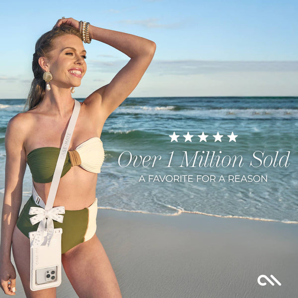 Ivory Pearl Bow Waterproof Floating Pouch