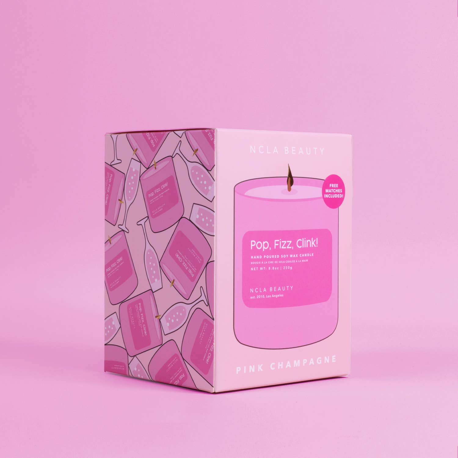 Pop Fizz Clink! (Pink Champagne) Soy Wax Candle – Bride Savvy LLC