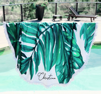 Palm Leaf Round Towel