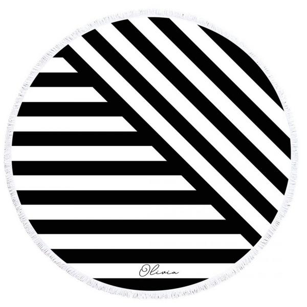 Striped Round Towel