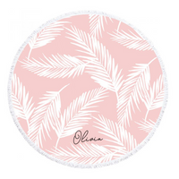 Tropical Pink Round Towel