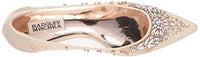 Badgley Mischka Women's Onyx Pump, Ivory Satin, 8.5 M US