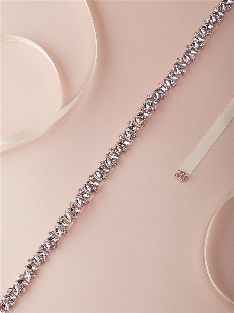 Rose gold diamante belt store