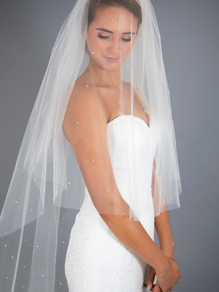 Pearl Dot Veil – Bride Savvy LLC -Your Bride Box