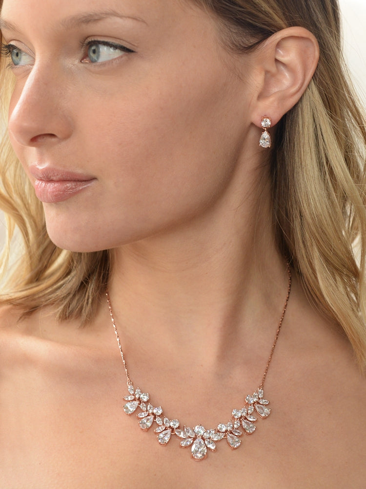 Rose Gold Bloom Bridal Set