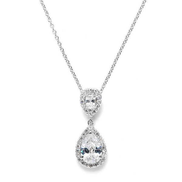 Bride Savvy Jewelry Lustrous Teardrop Pendant