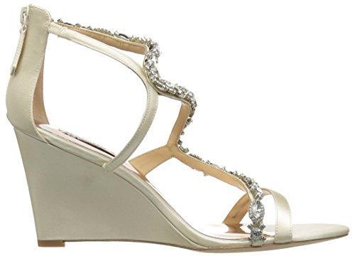Bride Savvy LLC -Your Bride Box Badgley Mischka Women's Simona Wedge Sandal, Ivory, 6.5 M US
