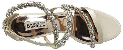 Bride Savvy LLC -Your Bride Box Badgley Mischka Women's Simona Wedge Sandal, Ivory, 6.5 M US