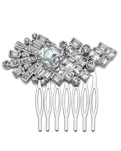Bride Savvy LLC -Your Bride Box Hair Embelishments Jewel Crystal Square Comb