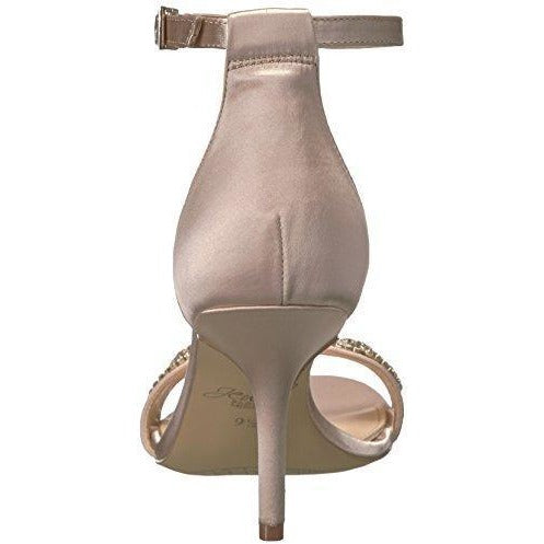 Bride Savvy LLC -Your Bride Box Jewel Badgley Mischka Women's Alana Heeled Sandal, Champagne, 10 Medium US