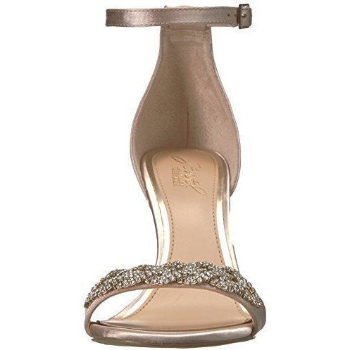 Bride Savvy LLC -Your Bride Box Jewel Badgley Mischka Women's Alana Heeled Sandal, Champagne, 10 Medium US