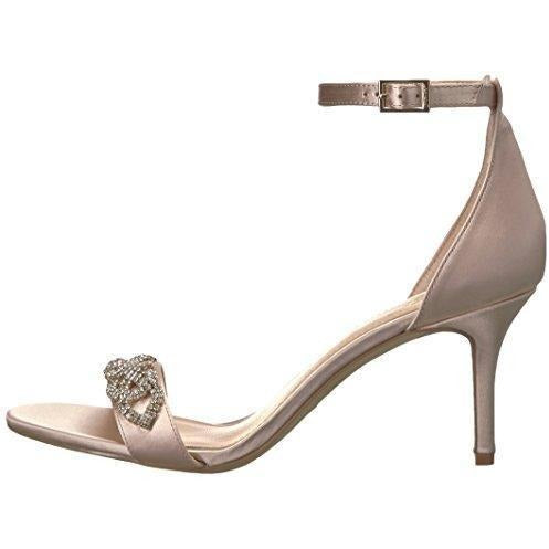 Bride Savvy LLC -Your Bride Box Jewel Badgley Mischka Women's Alana Heeled Sandal, Champagne, 10 Medium US