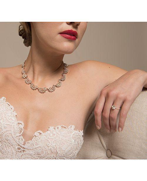 Bride Savvy LLC -Your Bride Box Necklaces Jewel Rose Pearl Crystal Arch Necklace