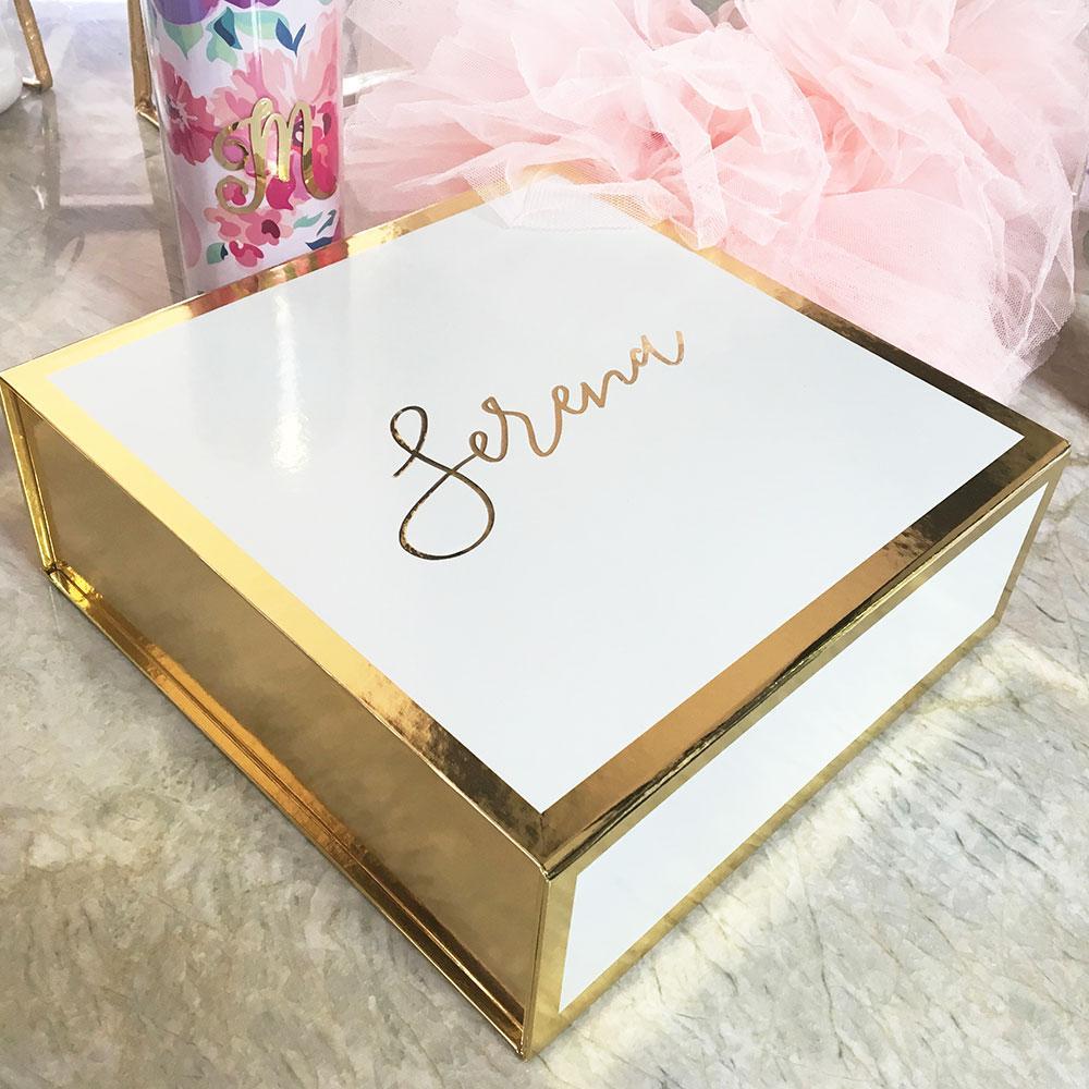 Event Blossom Deluxe Floral Personalized Gift Box