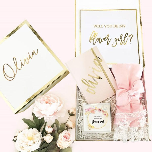 Event Blossom Deluxe Flower Girl Keepsake Gift Box( Personalized)