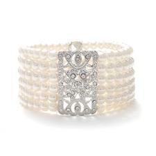Marielle Bracelets Rose Gold & Pearl Vintage Stretch Bracelet
