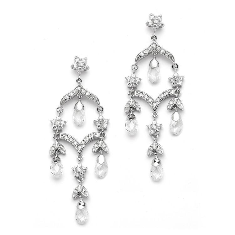 Marielle Earrings Delicate Crystal Chandelier Earrings