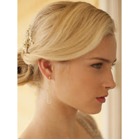 Marielle Earrings Gold Micro Pave Cubic Zirconia Teardrop Earrings