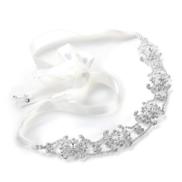 Marielle Headbands Swarovski Crystal Convertable Bridal Headband