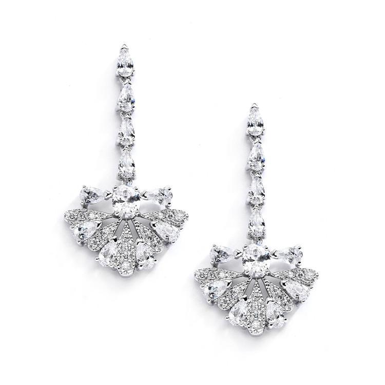 Art Deco Fan Earrings