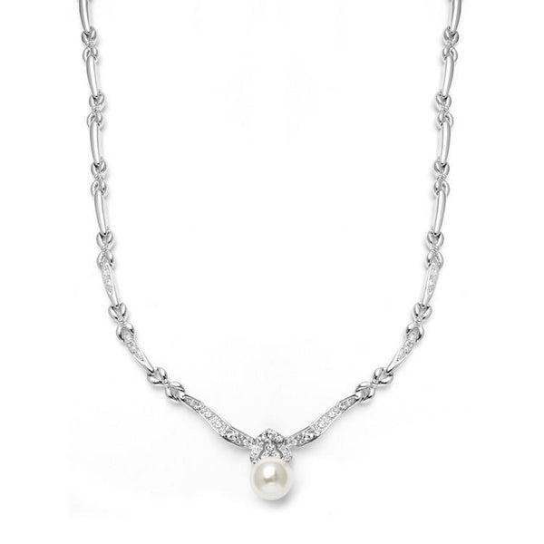 Marielle Jewelry Designer Pearl & Cubic Zirconia  Necklace