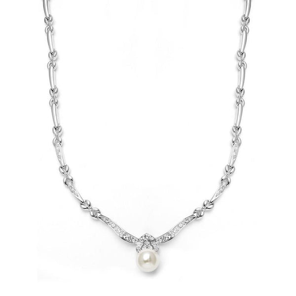 Marielle Jewelry Designer Pearl & Cubic Zirconia  Necklace