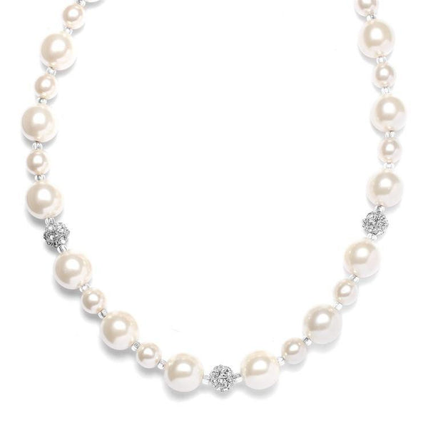 Marielle Jewelry Hand-Crafted Pearl Fireball Necklace