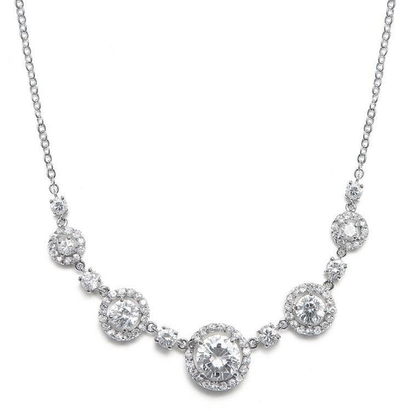 Marielle Necklaces CZ Circles Bridal Necklace