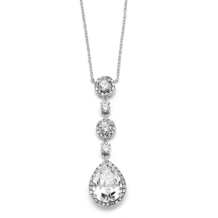 Marielle Necklaces Pear-shaped Pave Drop Necklace