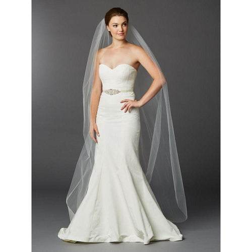 Chapel or Floor Length Single Layer Cut Edge Veil  Bride Savvy LLC -Your  Bride Box