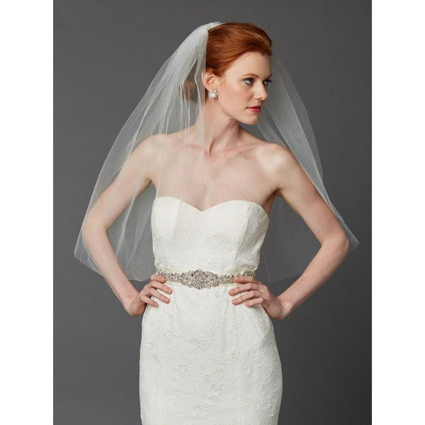 Marielle Viels Classic Single Layer Cut Edge Veil
