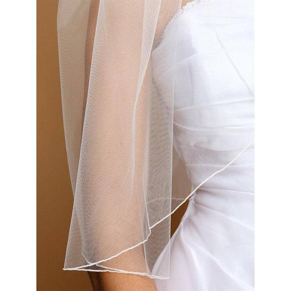 Marielle Viels Classic Single Layer Veil with Pencil Edging